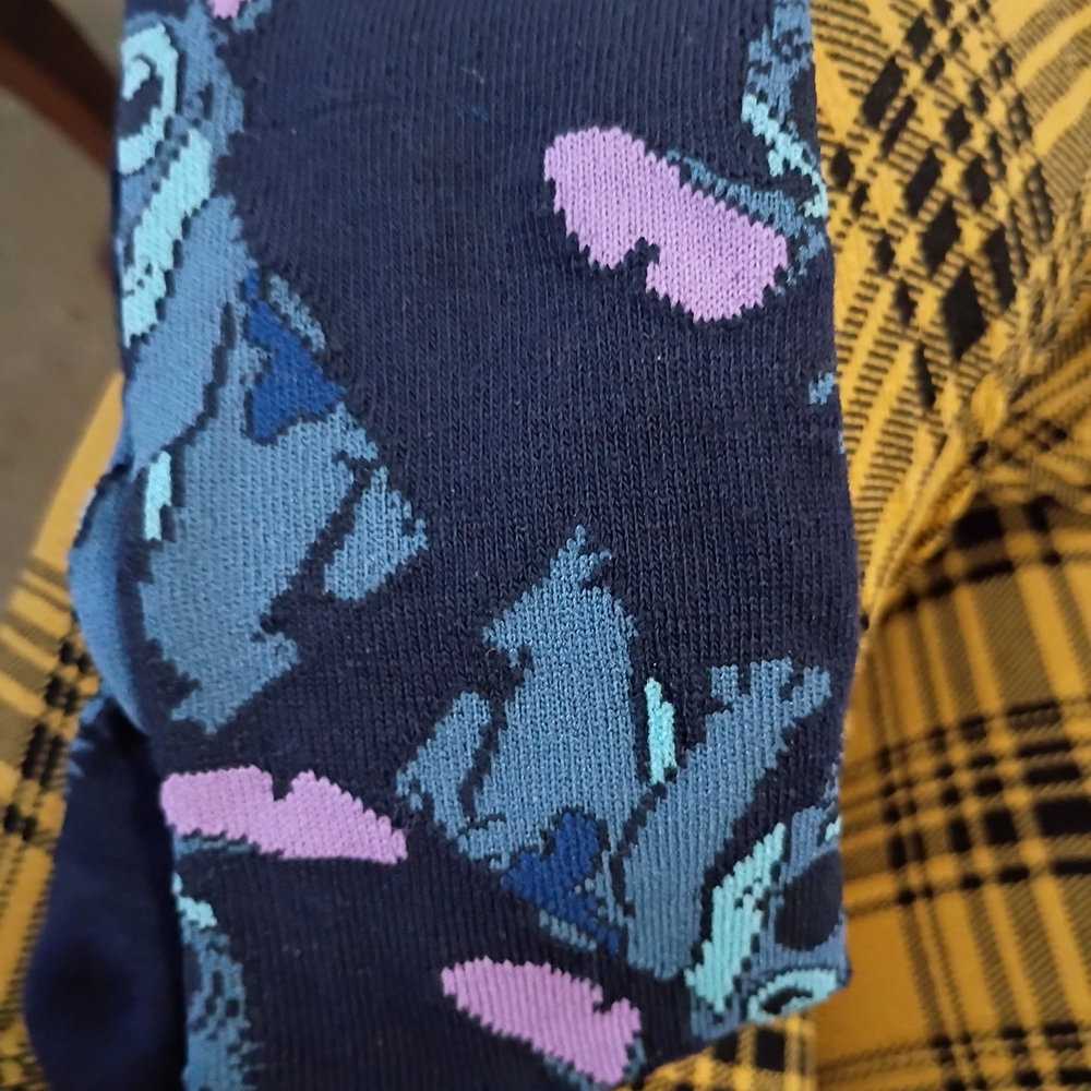 Disney Navy and Light Blue Socks with Pink Accents